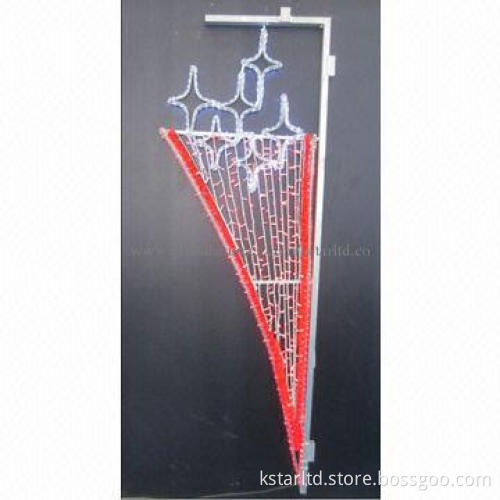 Holiday motif light, 200 x 65cm, for holiday decoration along main street, 110 to 220V